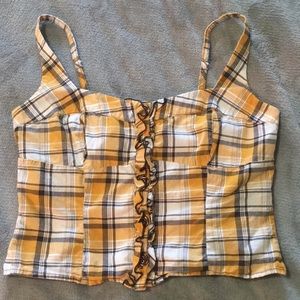 Cute button up crop top